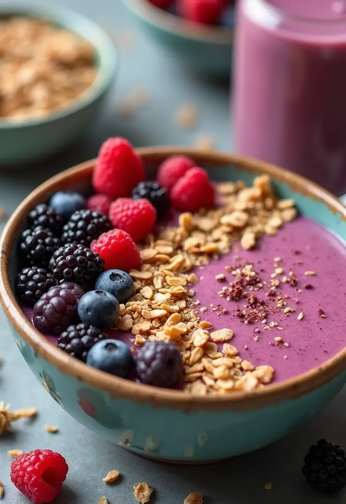 28 Gluten-Free Weight-Gain Recipes for Athletes - 22. Berry Chia Smoothie Bowl