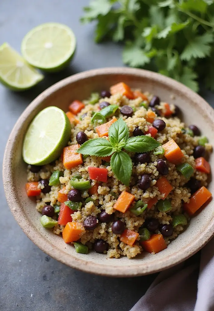 28 High-Protein Gluten-Free Recipes for Active Days - 1. Quinoa and Black Bean Salad