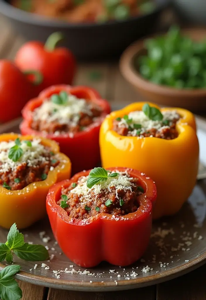 28 High-Protein Gluten-Free Recipes for Active Days - 14. Stuffed Bell Peppers