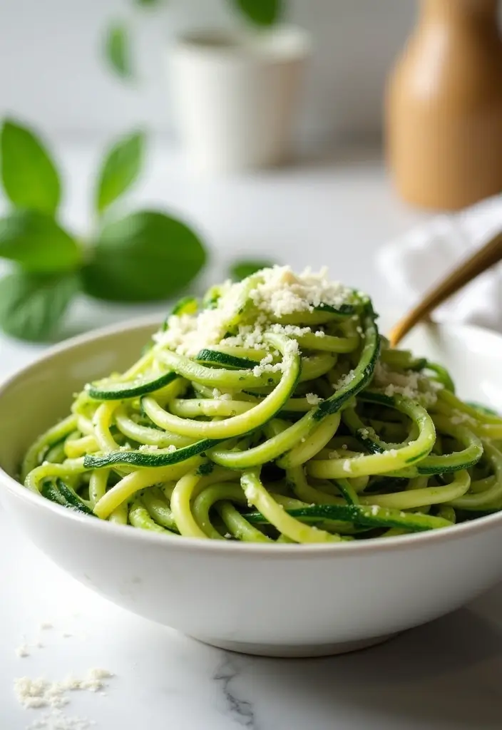 28 High-Protein Gluten-Free Recipes for Active Days - 15. Zucchini Noodles with Pesto