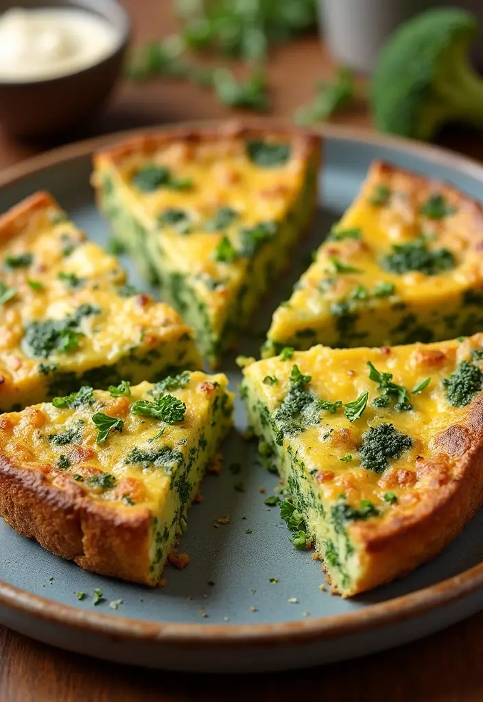 28 High-Protein Gluten-Free Recipes for Active Days - 18. Broccoli and Cheese Frittata