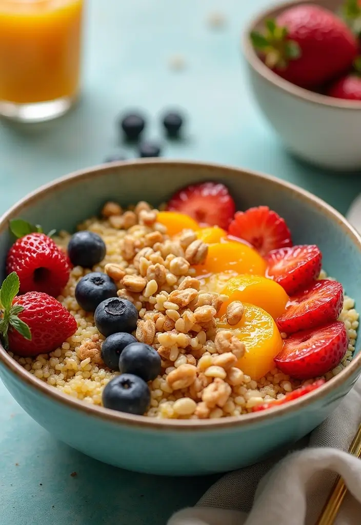 28 High-Protein Gluten-Free Recipes for Active Days - 21. Quinoa Breakfast Bowl