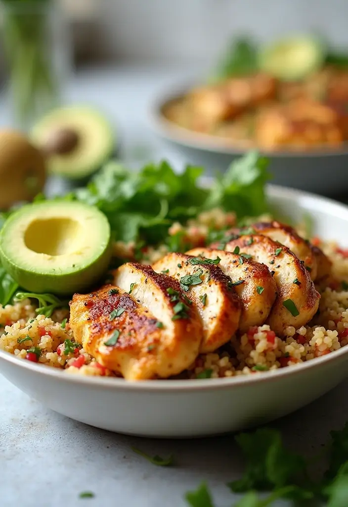 28 High-Protein Gluten-Free Recipes for Active Days - 28. Grilled Chicken and Quinoa Bowl